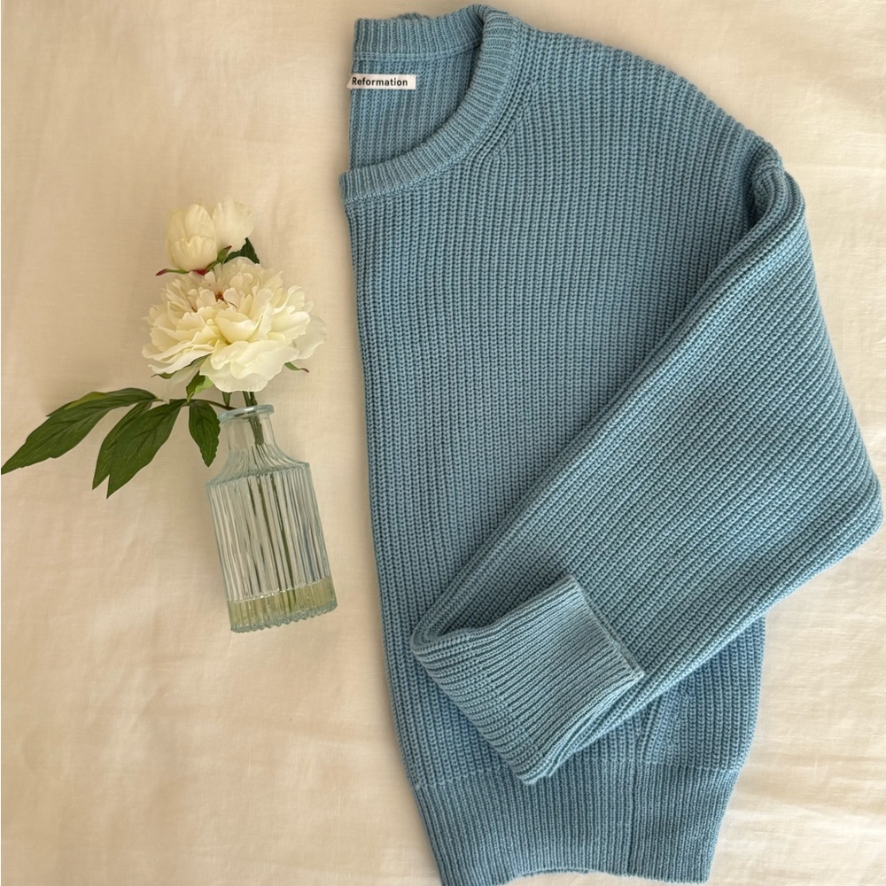 Reformation Blue Sweater